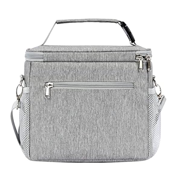 MJWDP Matlådepåse med rismatsäck Vattentät isoleringspåse Bärbar matkasse av aluminiumfilm (Color : Blue,White, Size : 25x16x21CM)